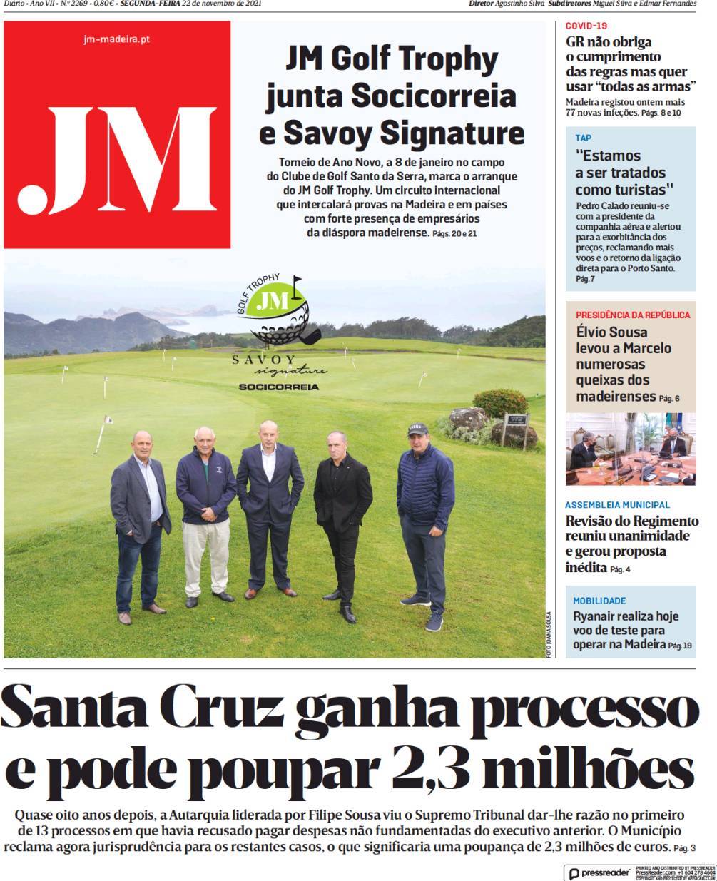 capa Jornal da Madeira