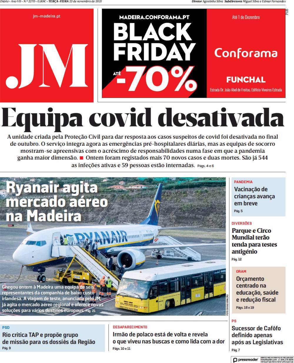 capa Jornal da Madeira