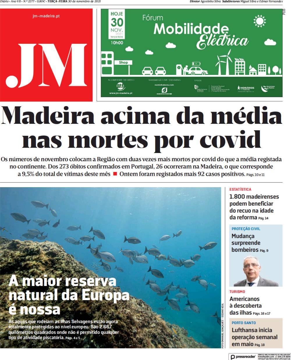 capa Jornal da Madeira