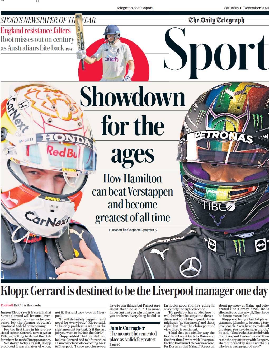 capa Jornal Telegraph Sport