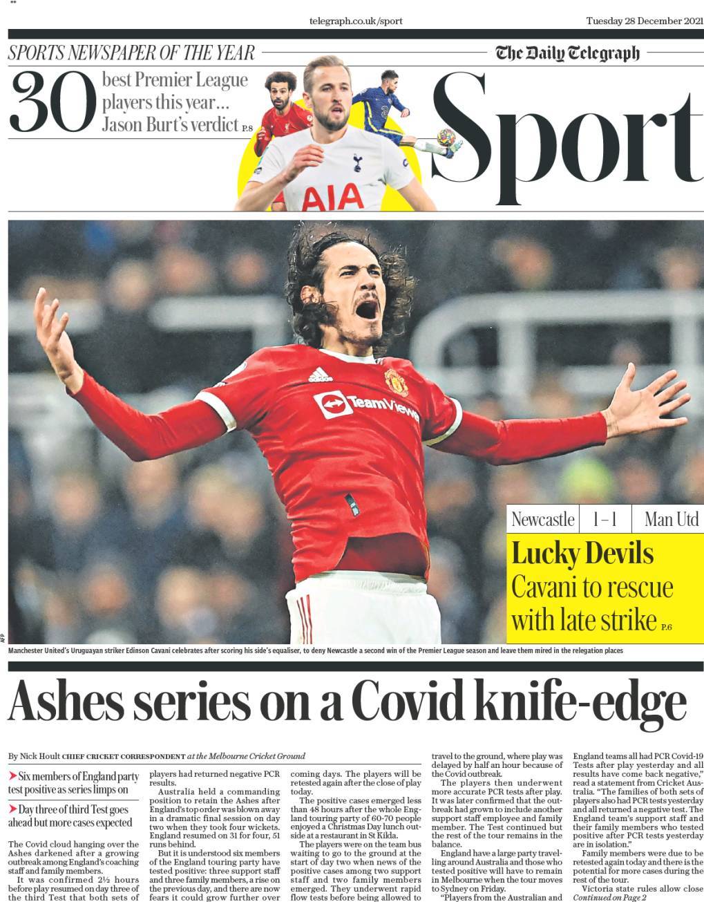 capa Jornal Telegraph Sport