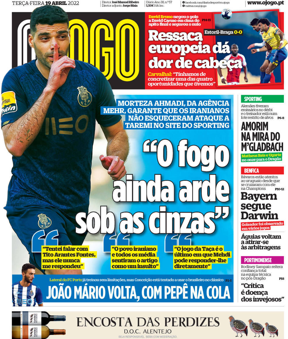 capa Jornal O Jogo