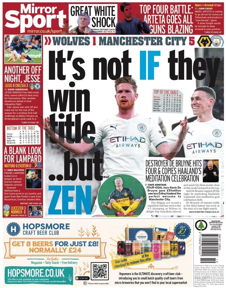 capa Jornal Mirror Sport