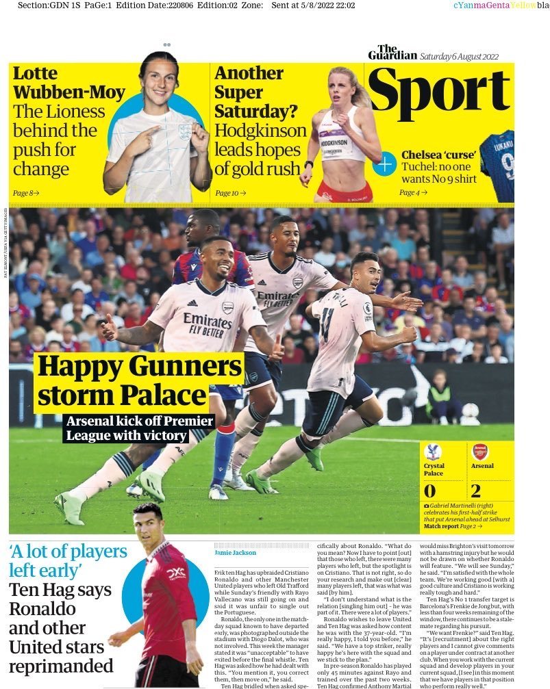 capa Jornal Guardian Sport