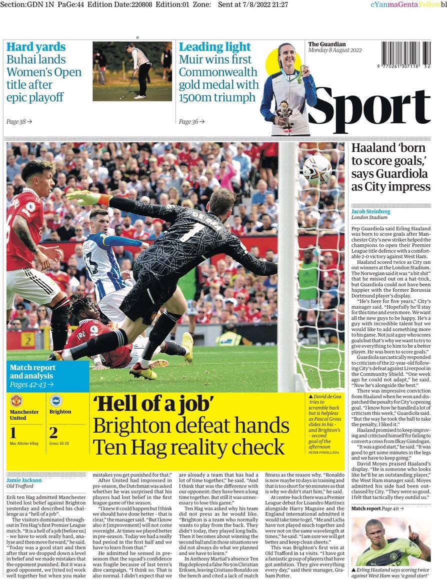 capa Jornal Guardian Sport