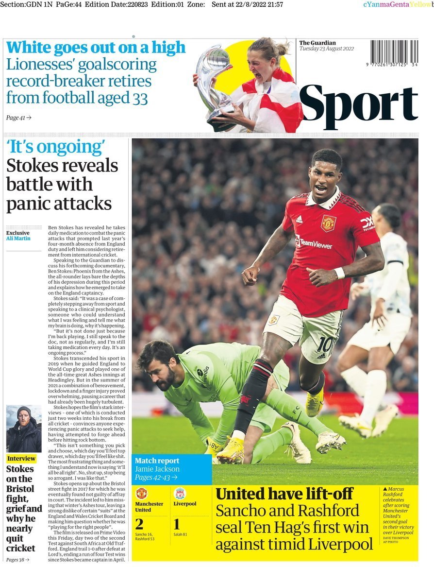 capa Jornal Guardian Sport