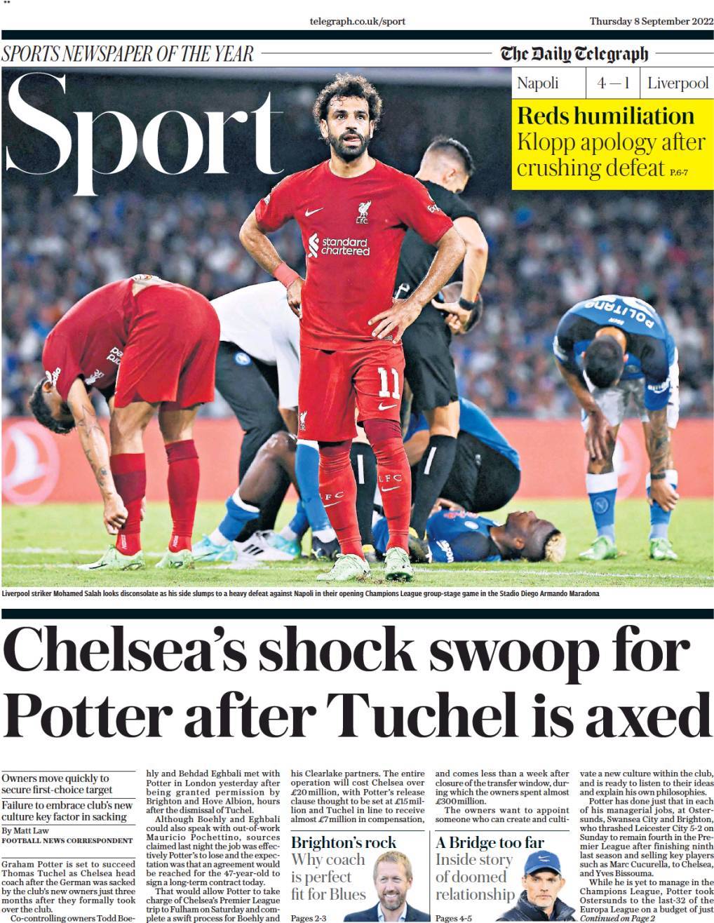 capa Jornal Telegraph Sport