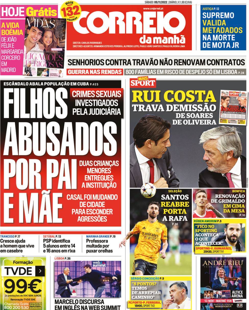 capa Correio da Manhã