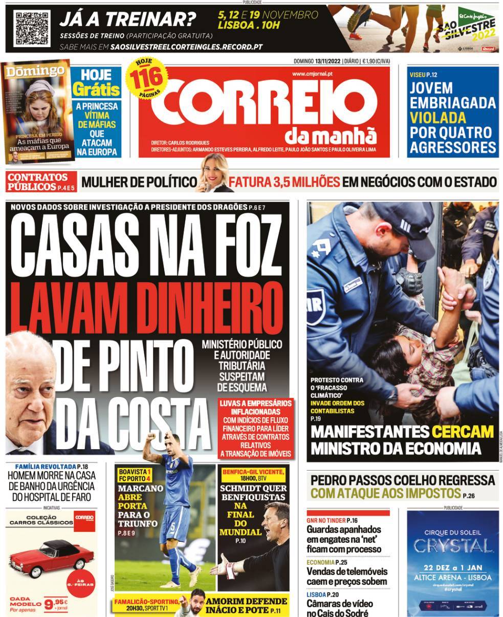 capa Correio da Manhã