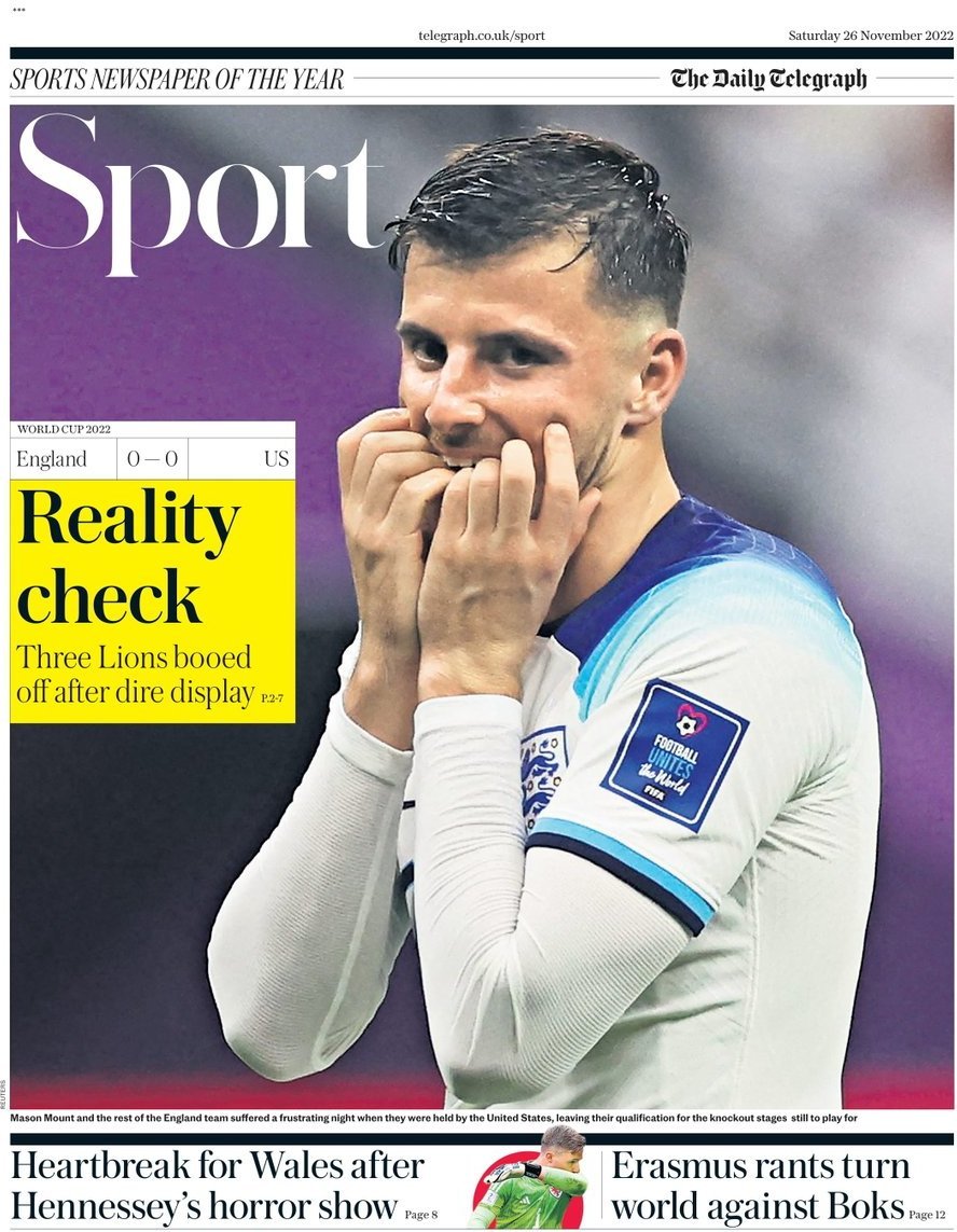 capa Jornal Telegraph Sport