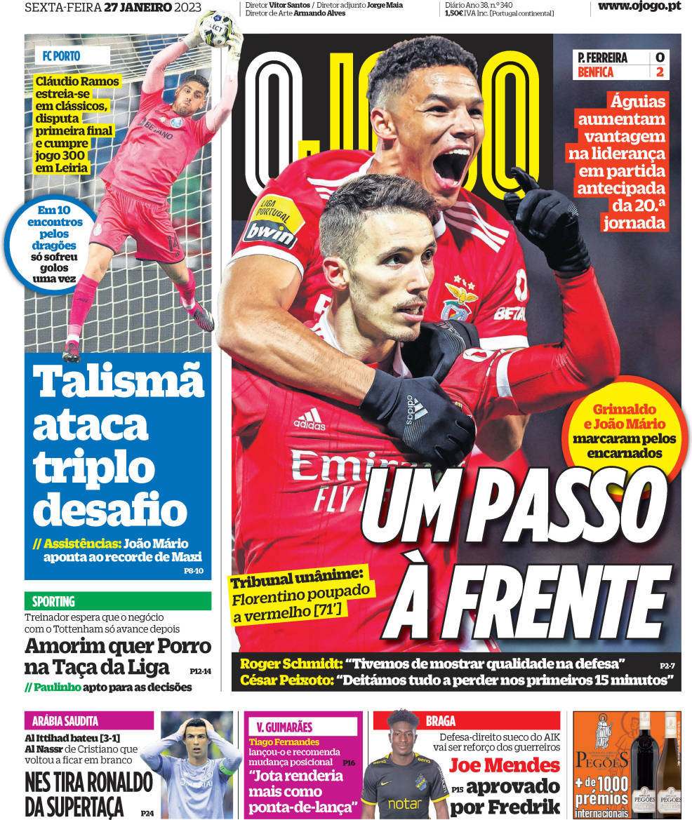 capa Jornal O Jogo