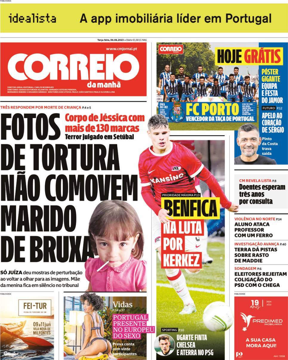 Capas Correio da Manhã de Junho de 2023