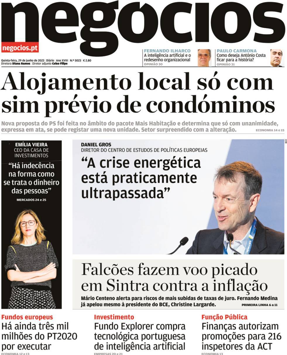 capa Jornal de Negócios