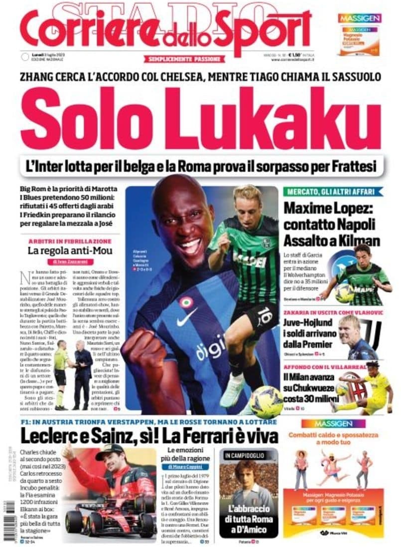 capa Corriere dello Sport