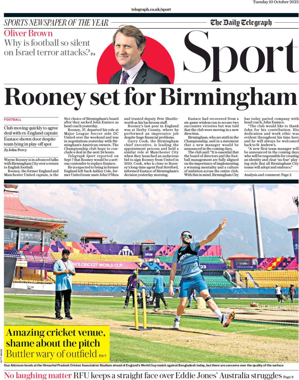 capa Jornal Telegraph Sport