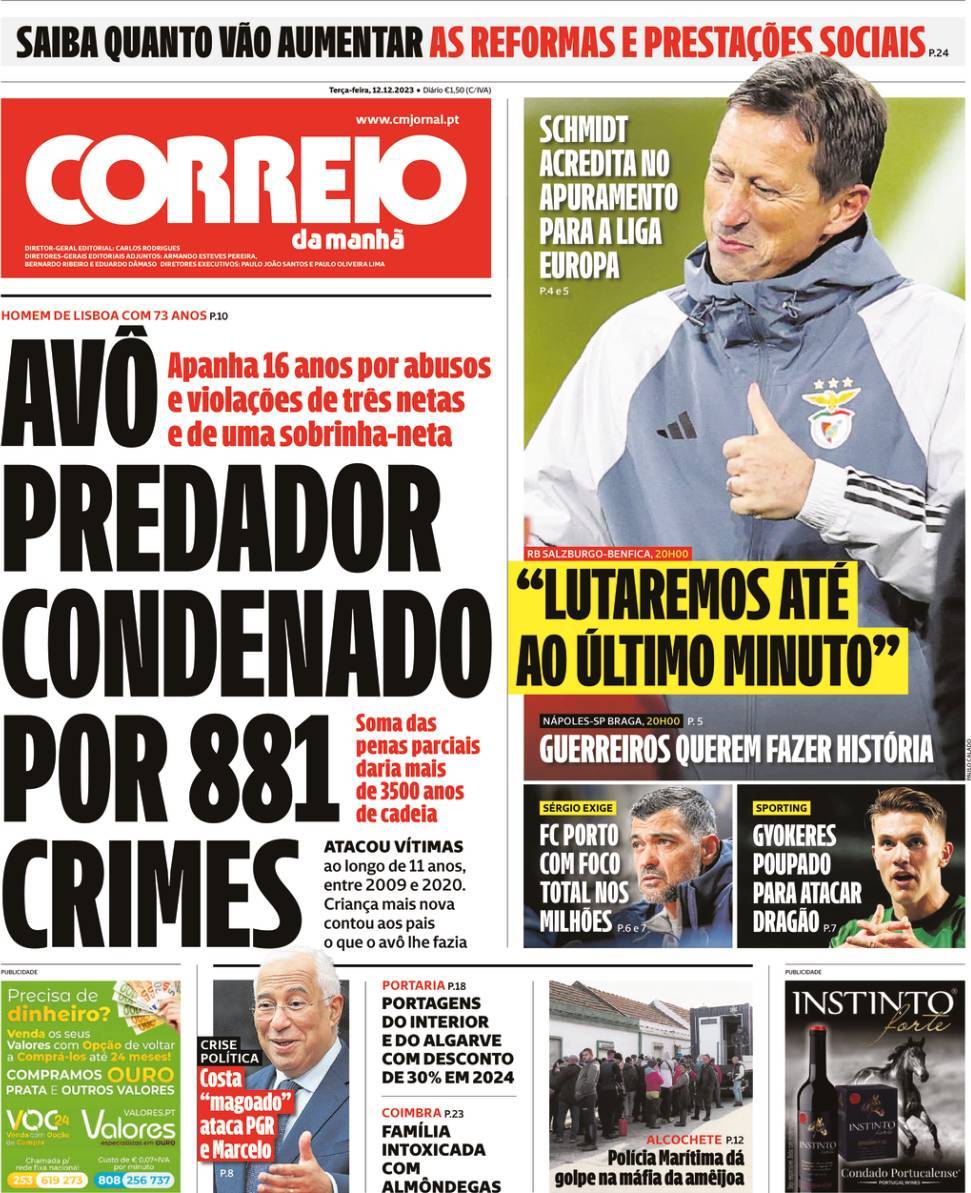 capa Correio da Manhã