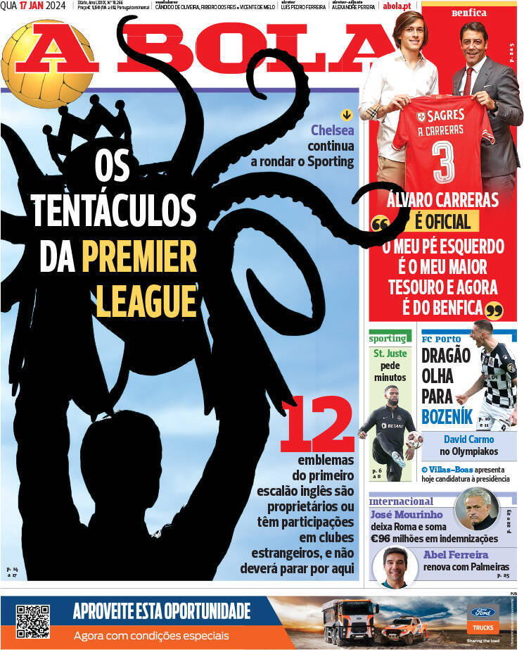 capa Jornal A Bola