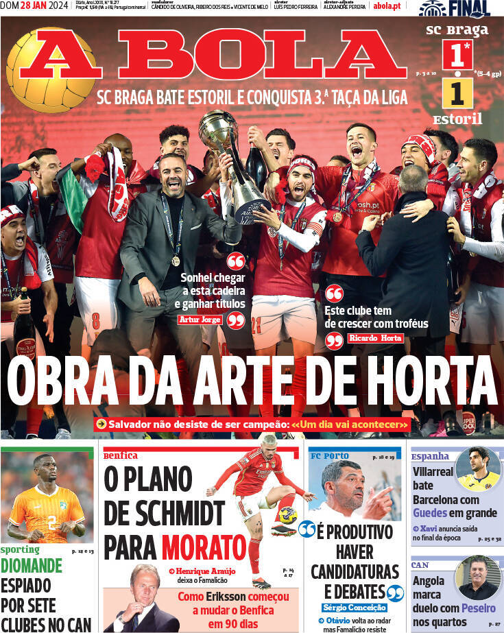 capa Jornal A Bola