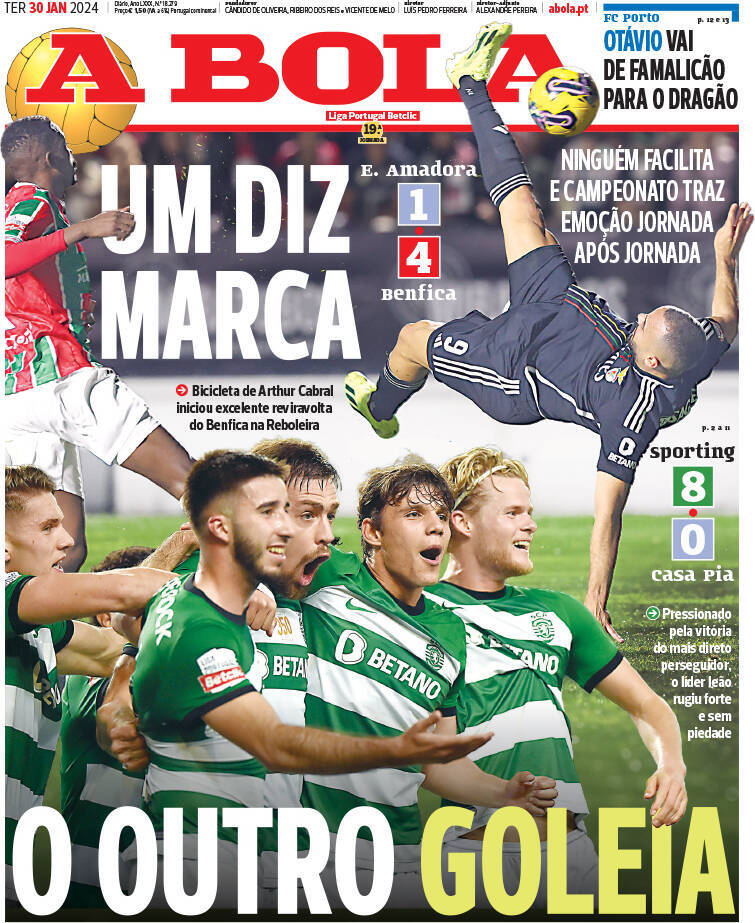 capa Jornal A Bola