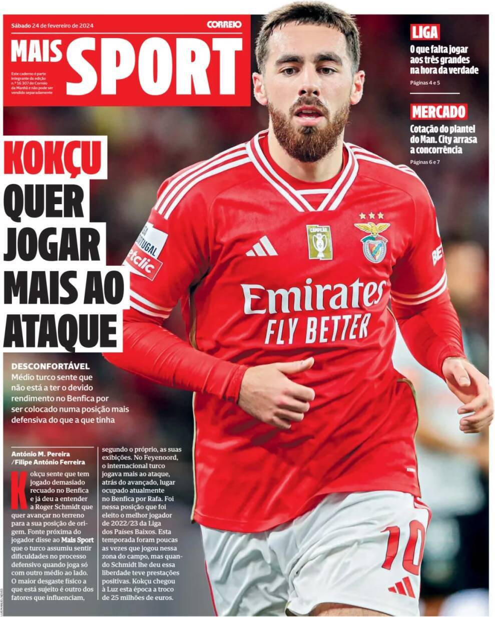 Capa Correio Da Manhã Sport 24 Fevereiro 2024 Capasjornaispt 