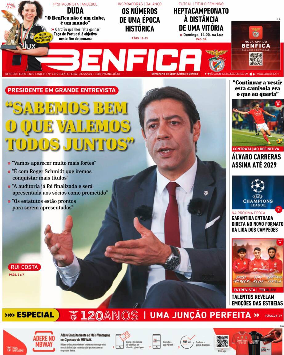 capa Jornal Benfica