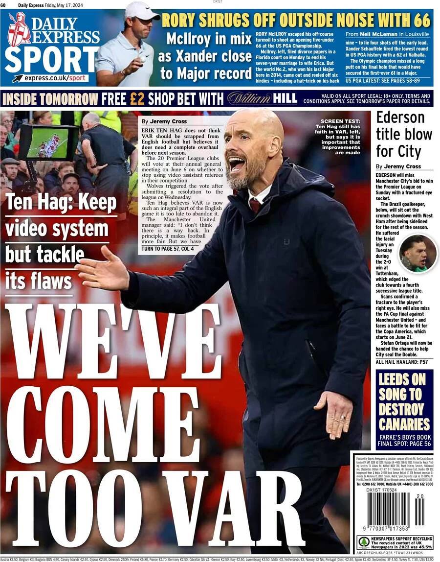 Capa Jornal Daily Express Sport Maio Capasjornais Pt