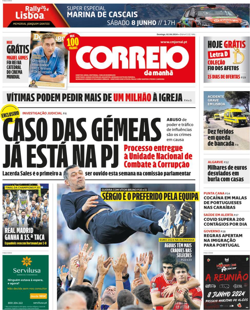 capa Correio da Manhã