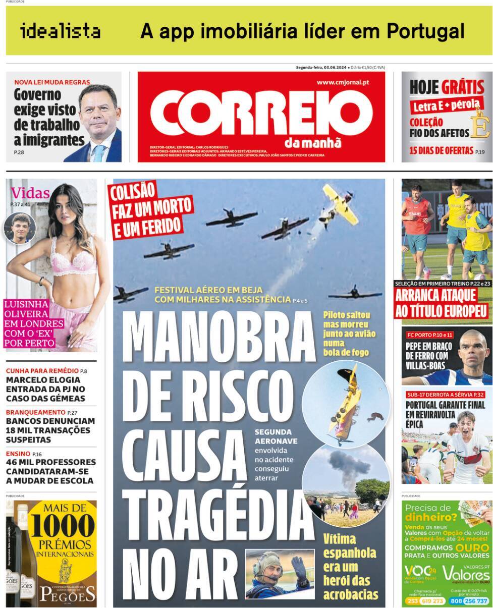 capa Correio da Manhã