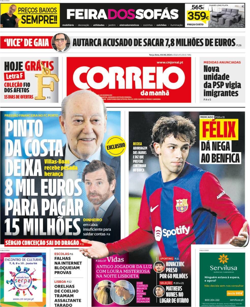 capa Correio da Manhã