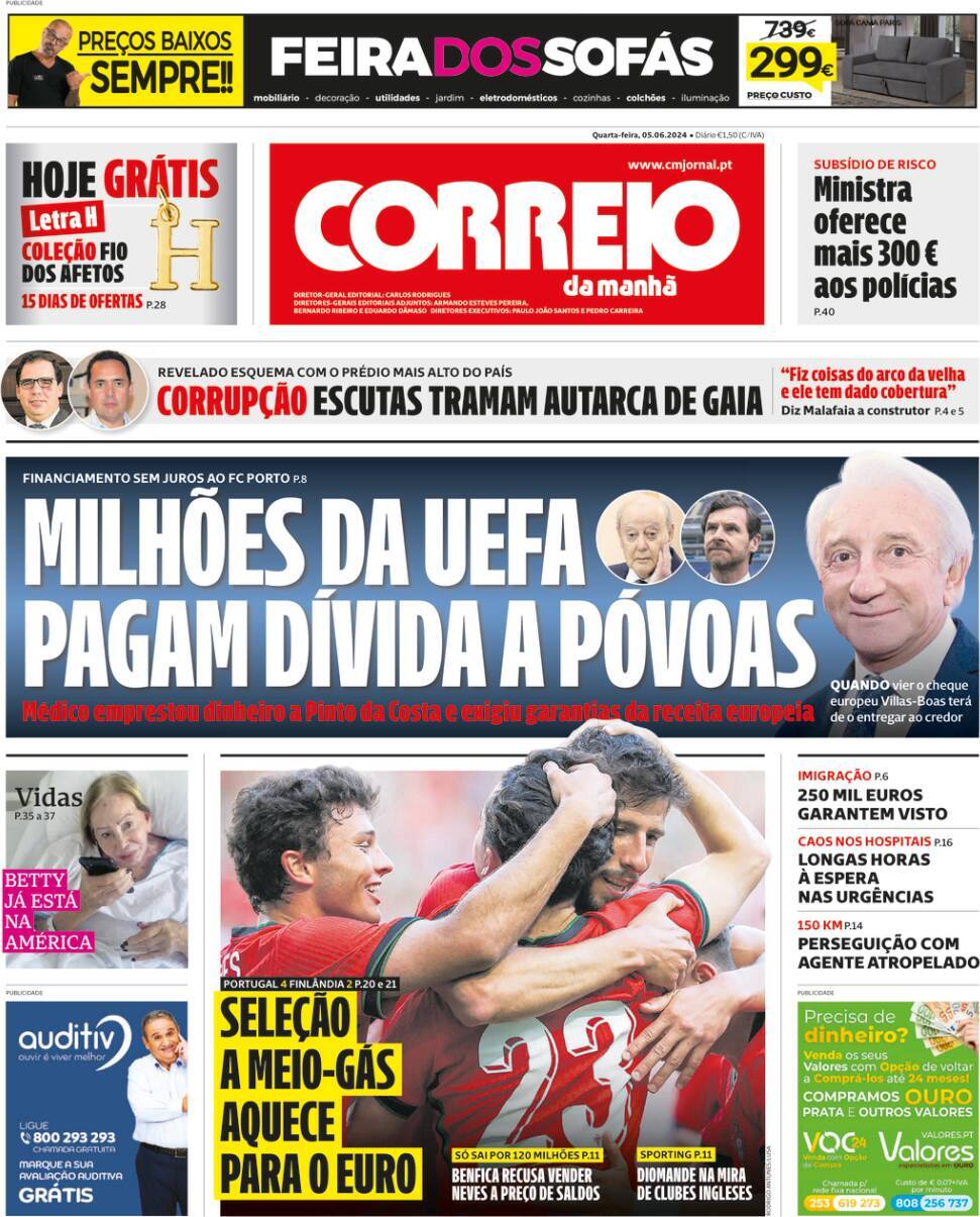 capa Correio da Manhã