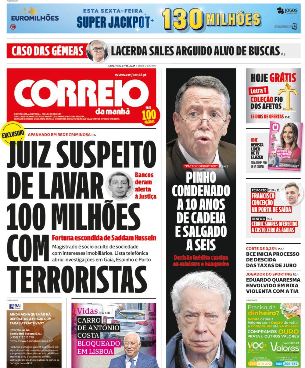 capa Correio da Manhã