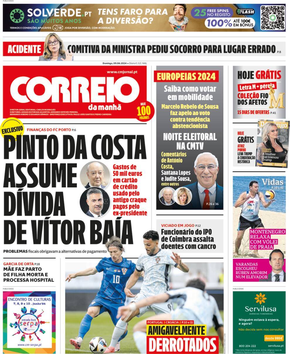 capa Correio da Manhã