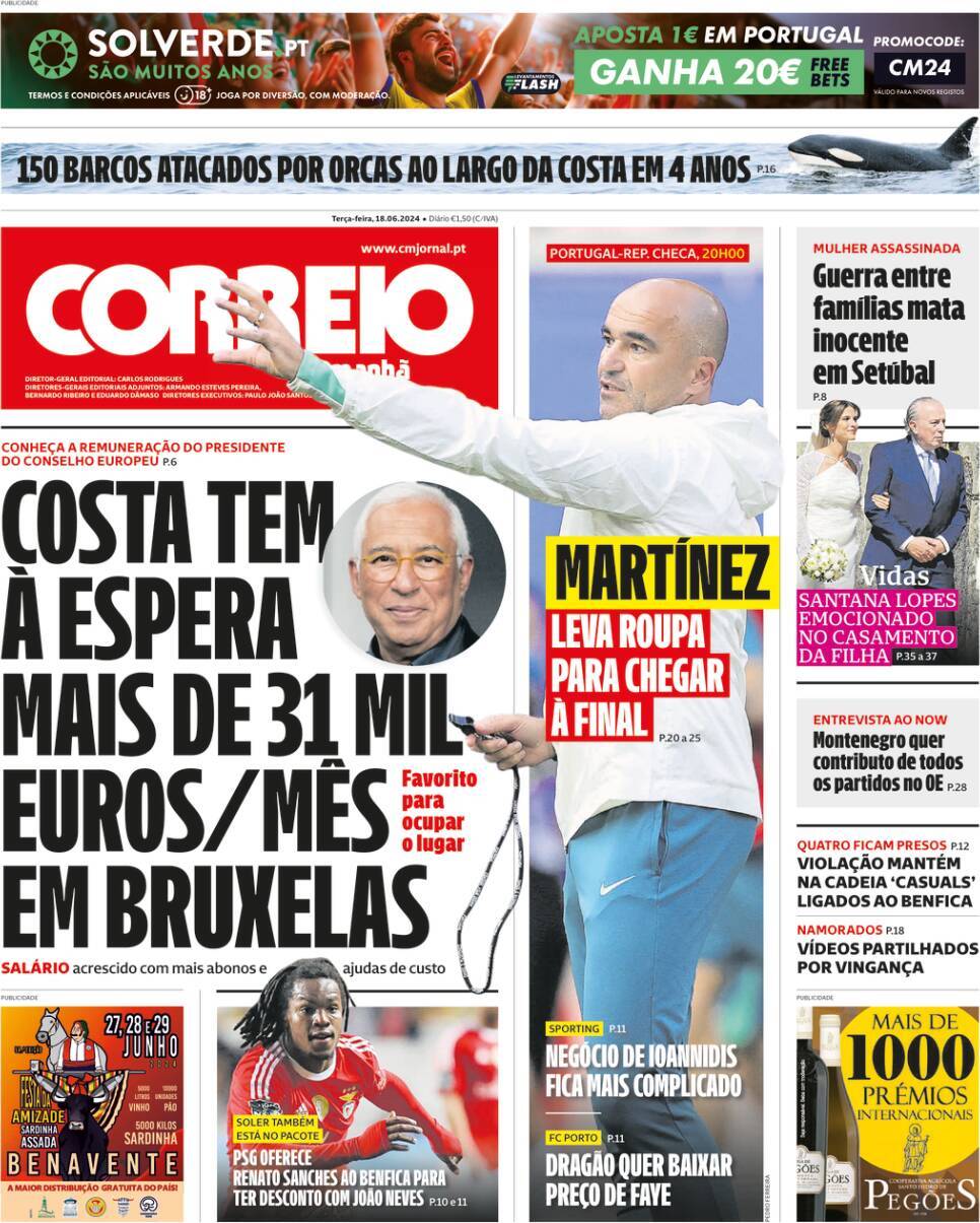 capa Correio da Manhã