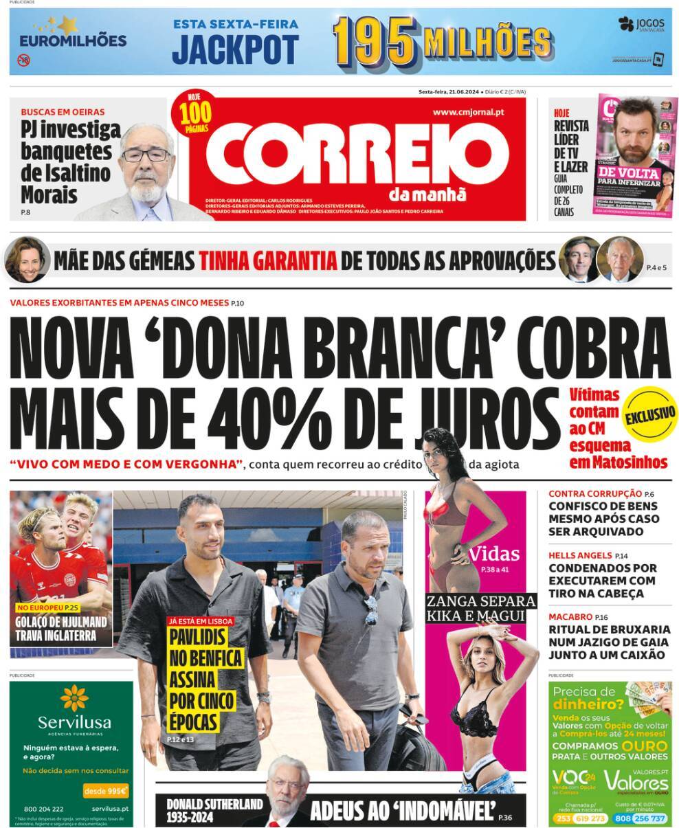 capa Correio da Manhã