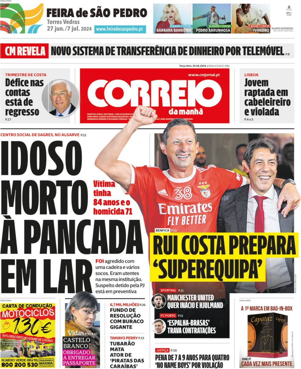 capa Correio da Manhã