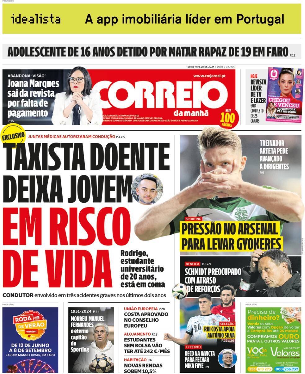 capa Correio da Manhã