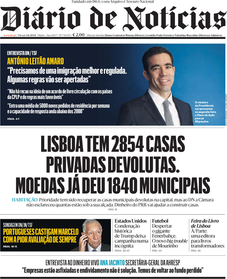 capa Diário de Notícias