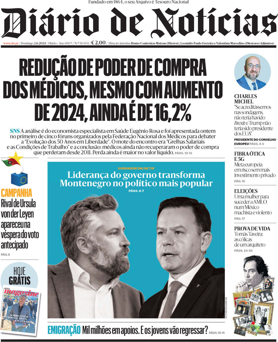 capa Diário de Notícias