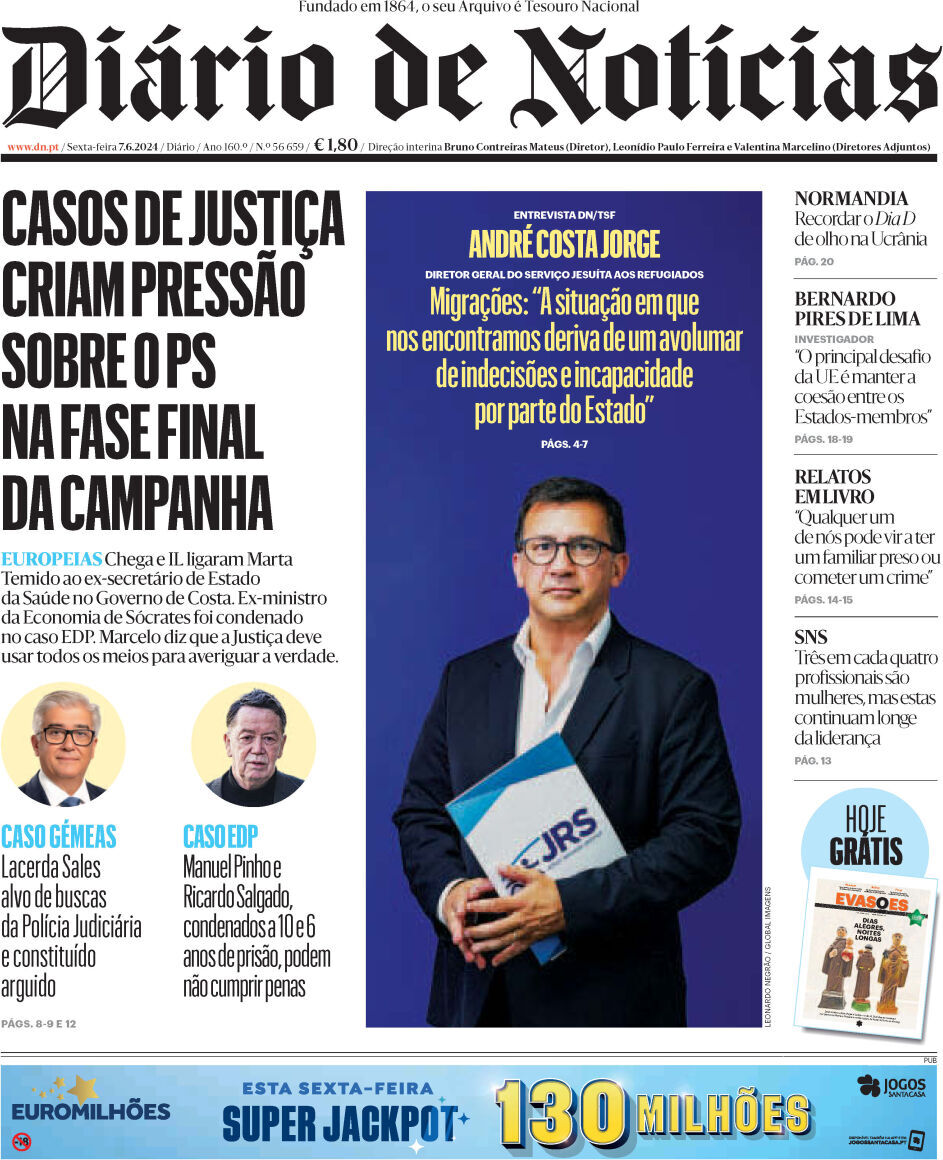 capa Diário de Notícias