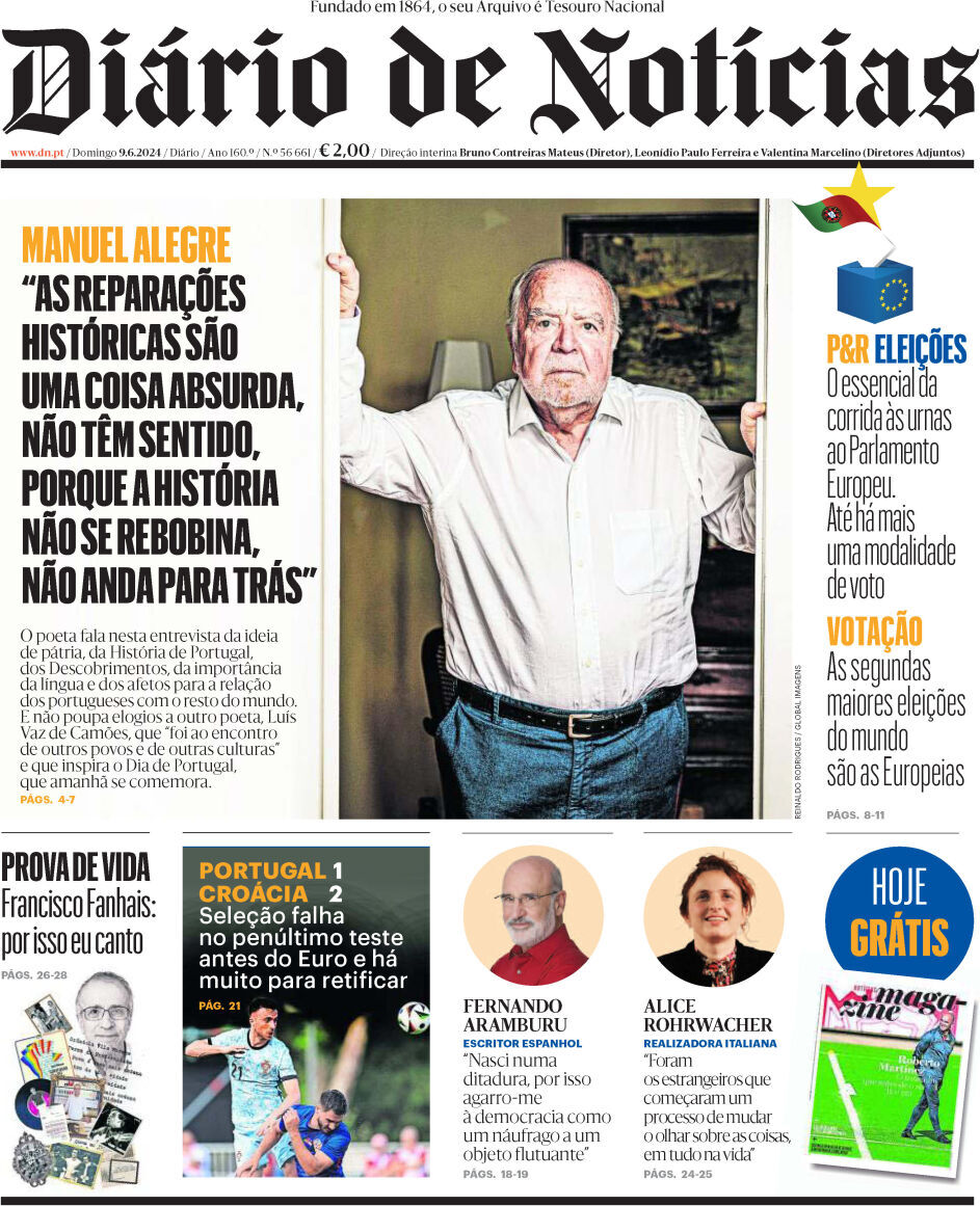 capa Diário de Notícias