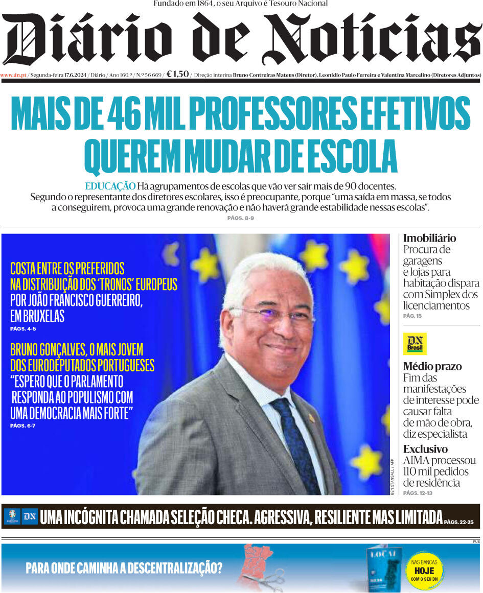 capa Diário de Notícias