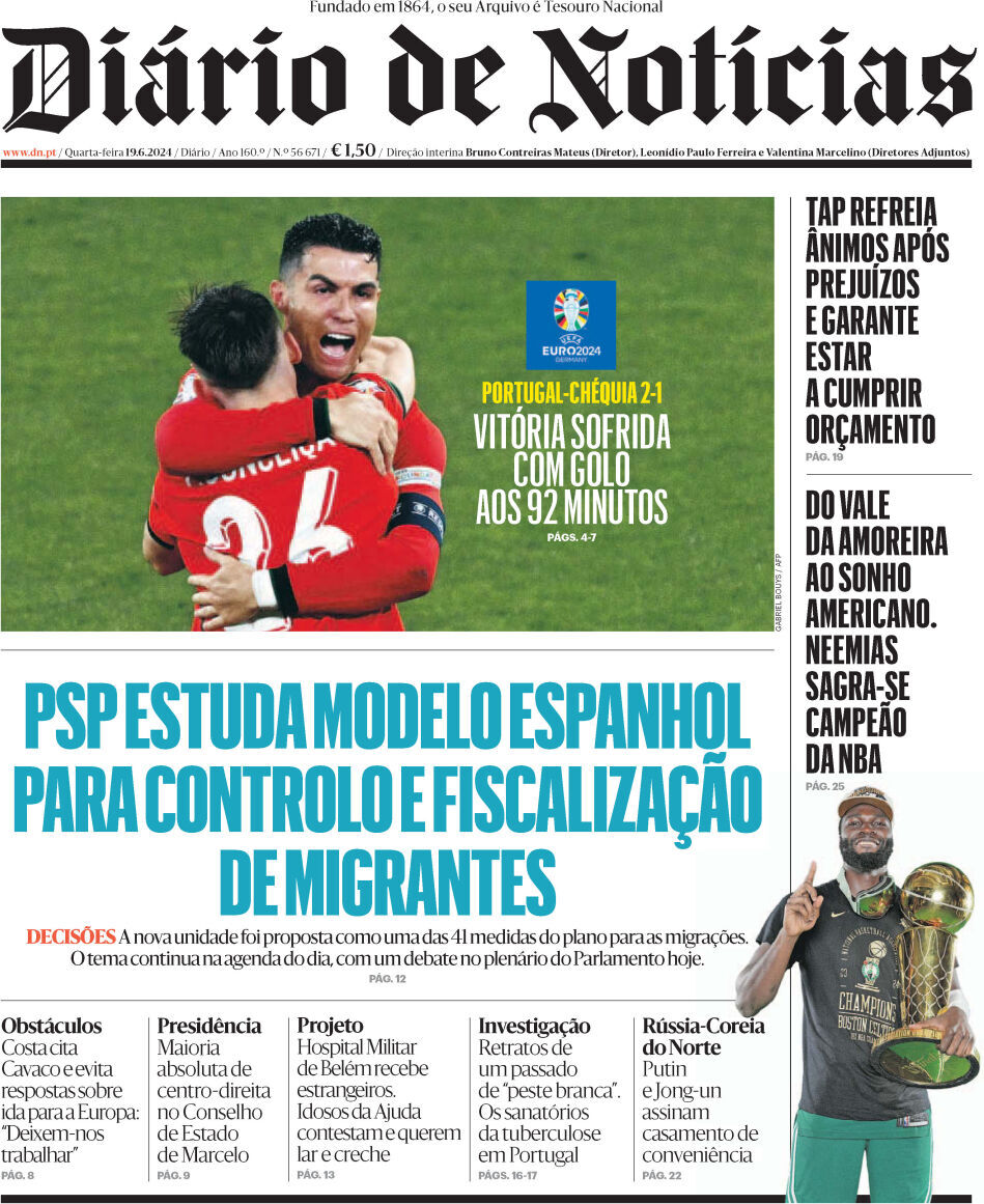 capa Diário de Notícias