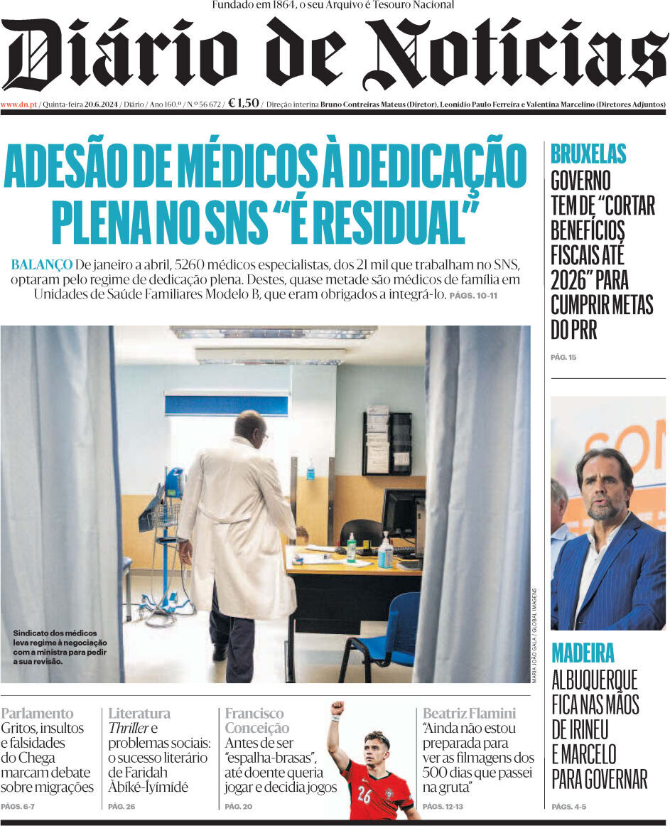 capa Diário de Notícias