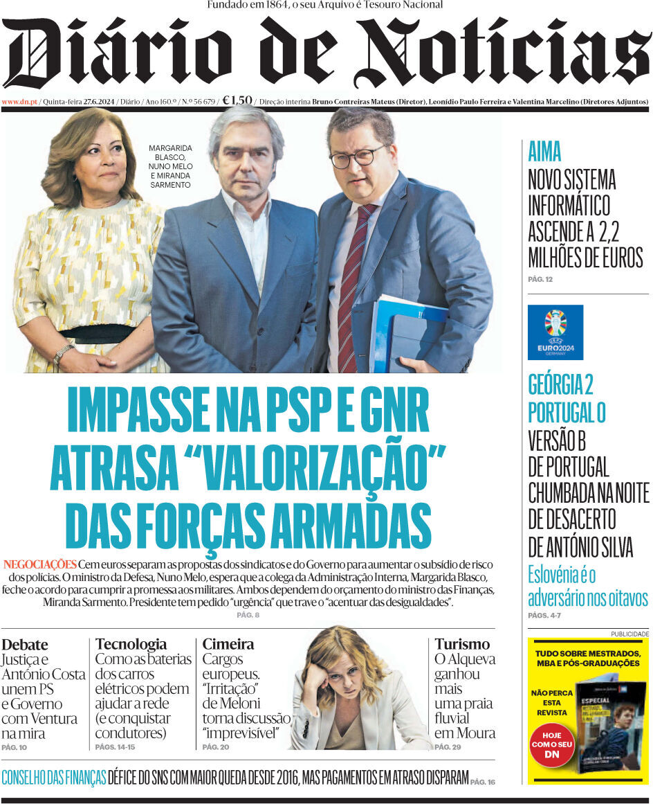 capa Diário de Notícias