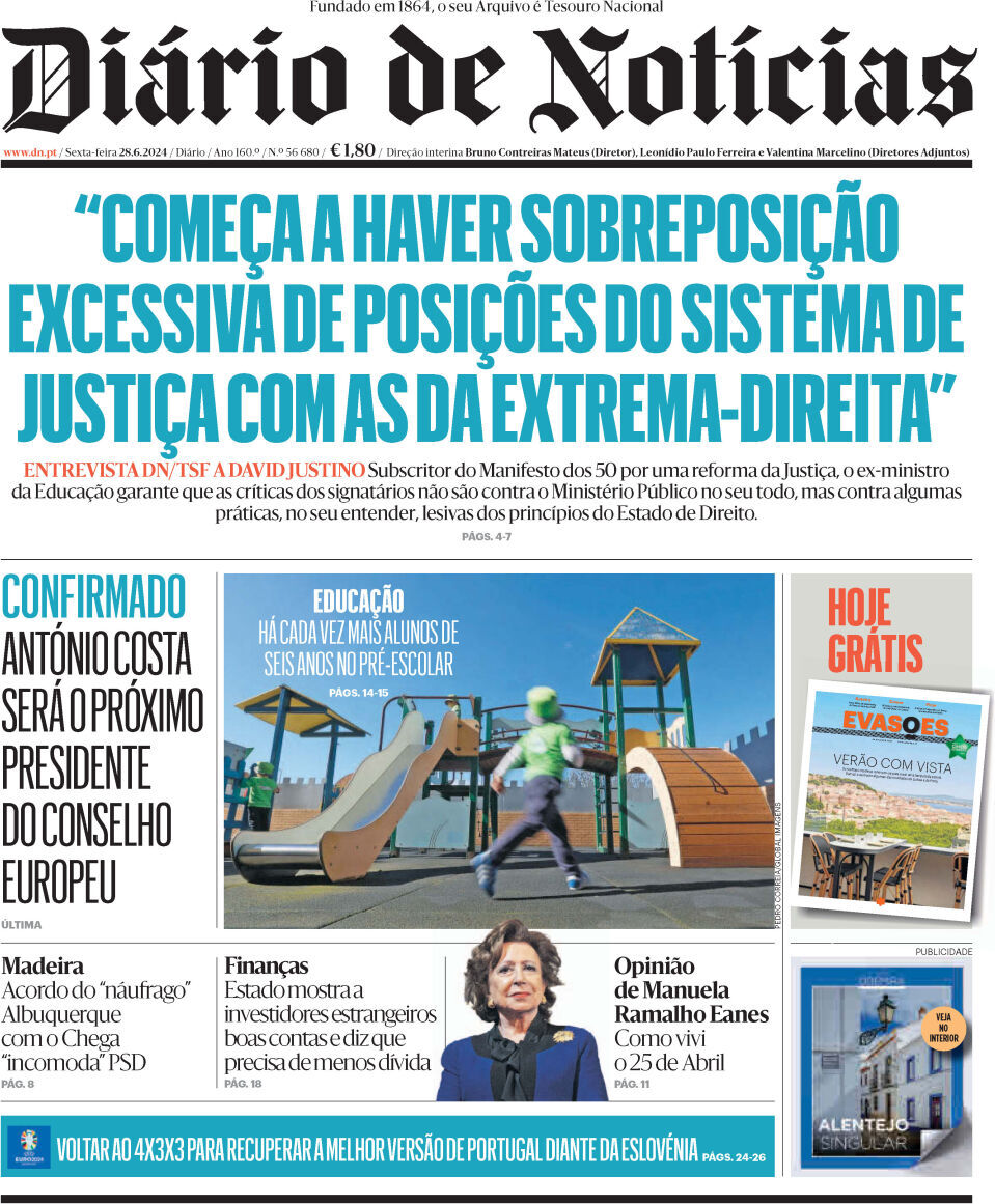 capa Diário de Notícias