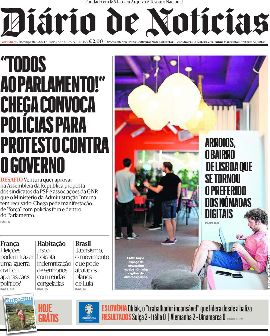 capa Diário de Notícias