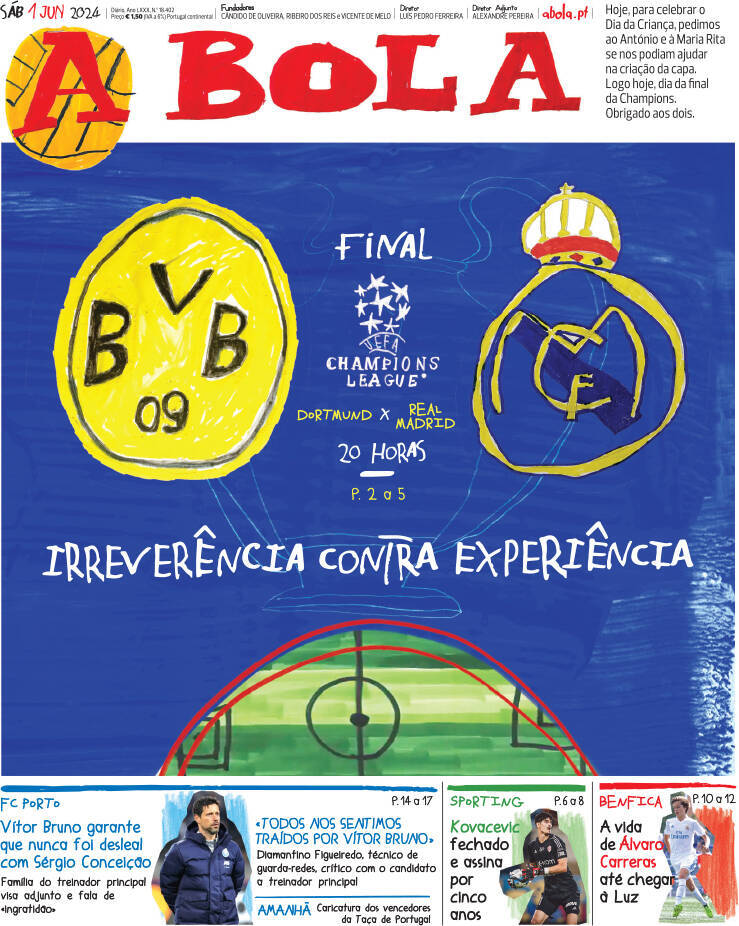 capa Jornal A Bola