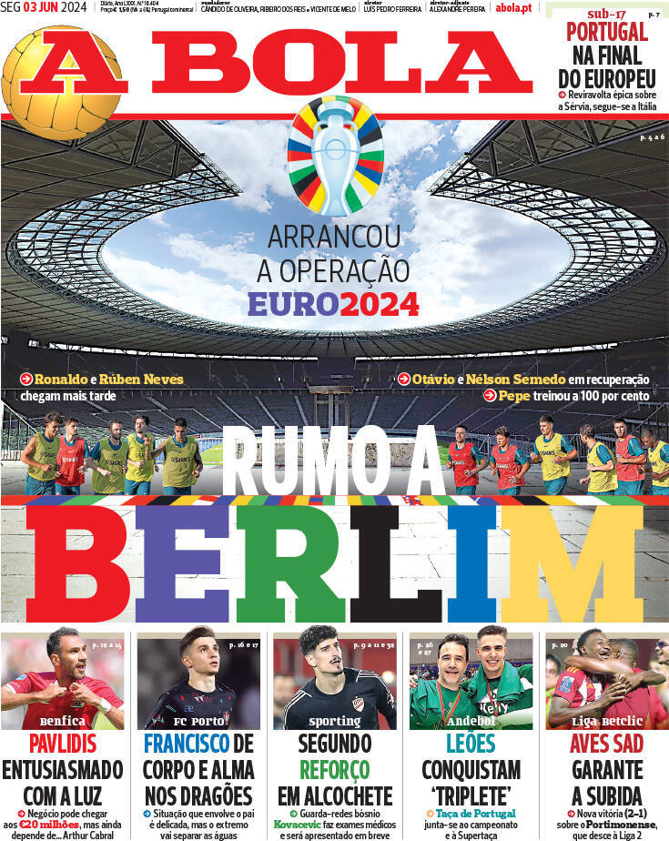 capa Jornal A Bola