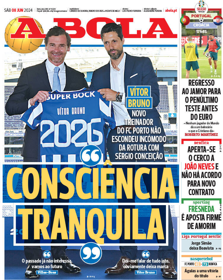 capa Jornal A Bola