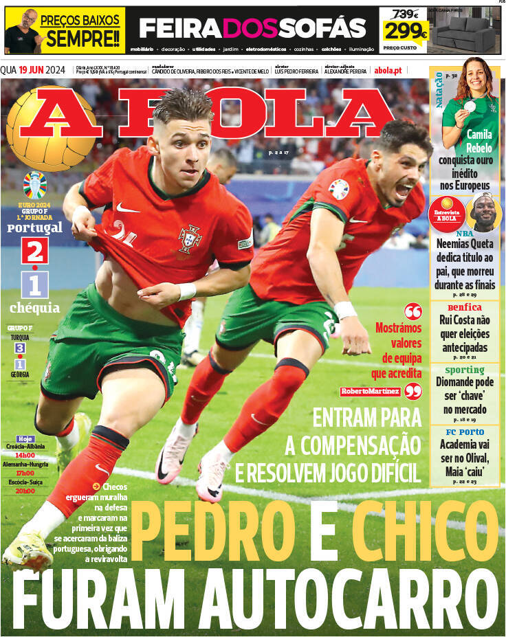 capa Jornal A Bola